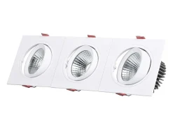 Ledkia Foco Downlight LED 15W Rectangular Madison Corte 255x75 mm 4000K Blanco Neutro Transparente New