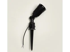 Ledkia Aplique Para Pared-Foco Exterior con Pincho Alcorisa para Bombilla E27 Negro