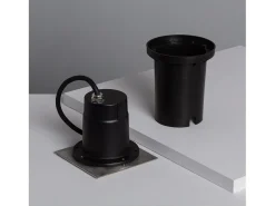 Outlet Ledkia Foco Exterior Empotrable Suelo Cuadrado Inox GU10 Cenit Plateado