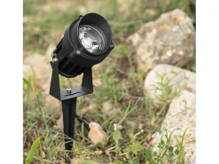 Ledkia Iluminación Exterior-Foco Exterior LED RGB 15W con Pincho Vetusta RGB Negro