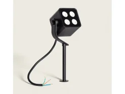 Ledkia Foco Exterior LED 11W con Pincho Attex Negro Clearance