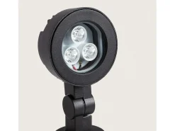 Ledkia Iluminación Exterior-Foco Exterior LED 3W con Pincho Argo 3000K Blanco Cálido Negro
