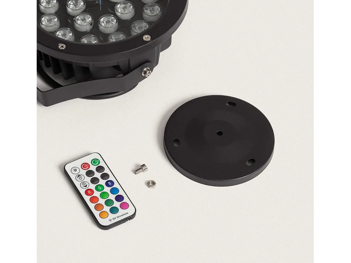 Ledkia Foco Exterior LED 18W IP67 Colmar RGB RGB Negro Discount
