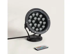 Ledkia Foco Exterior LED 18W IP67 Colmar RGB RGB Negro Discount