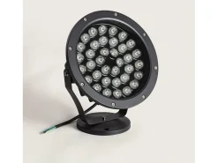 Ledkia Iluminación Exterior-Foco Exterior LED 36W IP67 Colmar 3000K Blanco Cálido Negro