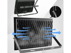 Foco Halógeno De Superficie Para Exterior Toolight Rsl007-30Ns Black Negro
