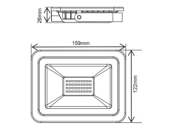 Outlet Foco LED 200-265 V CA 30 W 3000 K Blanco