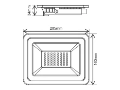 Foco LED 200-265 V CA 50 W 4000 K Blanco Online