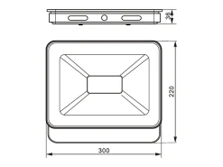 Iluminación Exterior-Foco LED 175-265 V CA 50 W 3000 K Blanco