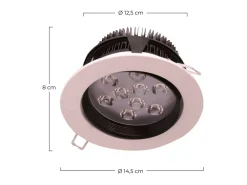 7H SEVEN HOUSE Foco LED Empotrable Orientable Redondo 9W 700lm Ø13cm Neutro Eilen Blanco