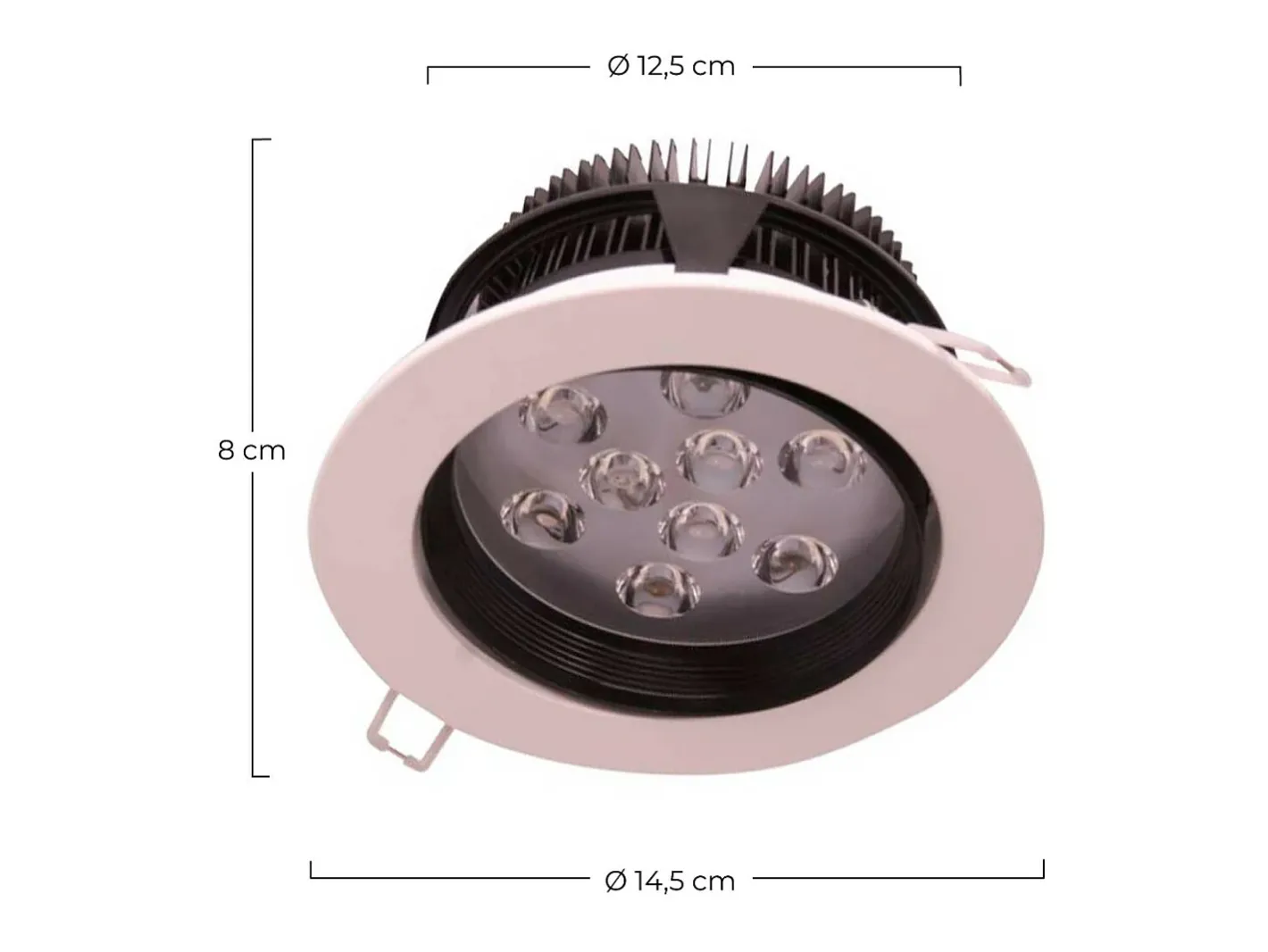 7H SEVEN HOUSE Foco LED Empotrable Orientable Redondo 9W 700lm Ø13cm Neutro Eilen Blanco
