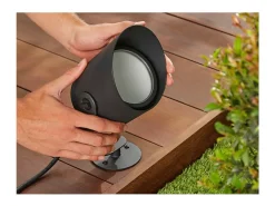 Ledkia Iluminación Exterior-Foco LED Exterior con Pincho Suelo 24V DC White Color Hue Lily XL Transparente
