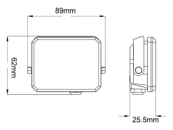 Sale Foco LED exterior , 230 V, 10 W, 4000 K, cubierta lechosa, 950 lm, 89 x 62 x 25,5 mm Negro