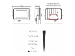 Foco LED para exterior Sky 20 W IP65 4000 K Corten - 2450 lm, aluminio, haz de 110°, Beneito Faure Marru00f3n Sale