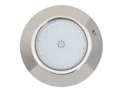 Ledkia Foco Piscina Superficie LED RGBW Sumergible 12V DC IP68 Acero Inoxidable 24W RGBW Plateado