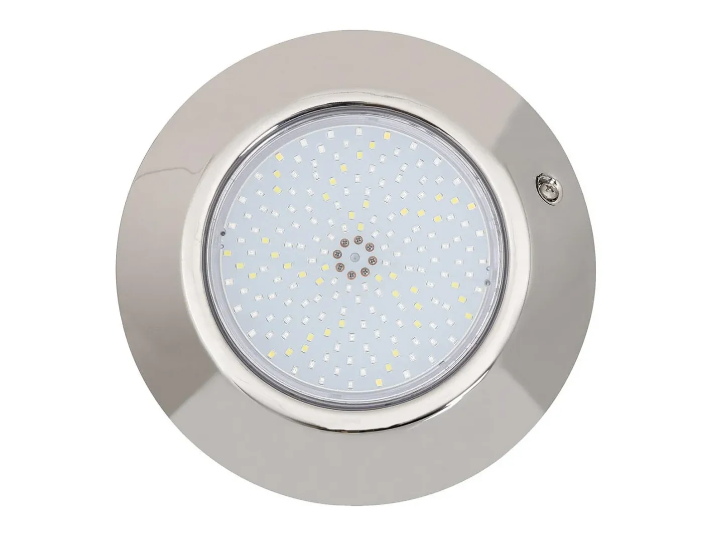 Ledkia Foco Piscina Superficie LED RGBW Sumergible 12V DC IP68 Acero Inoxidable 24W RGBW Plateado