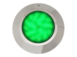 Ledkia Foco Piscina Superficie LED RGBW Sumergible 12V DC IP68 Acero Inoxidable 24W RGBW Plateado