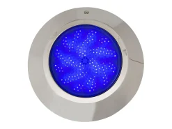 Ledkia Foco Piscina Superficie LED RGBW Sumergible 12V DC IP68 Acero Inoxidable 24W RGBW Plateado