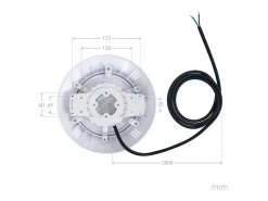 Ledkia Iluminación Exterior-Foco Piscina Superficie LED RGB Sumergible 12V AC IP68 20W RGB Blanco