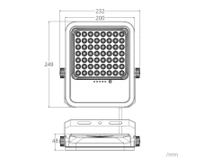 Online Ledkia Foco Proyector LED Solar 2200 lm IP65 con Control Remoto Nurda 4000K Blanco Neutro Negro