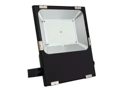 Ledkia Iluminación Exterior-Foco Proyector LED 60W 120 lm/W IP65 HE Slim PRO Regulable TRIAC Óptica 90º 5700K 90º Blanco Frío Negro
