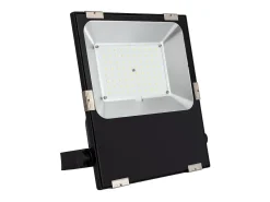 Ledkia Iluminación Exterior-Foco Proyector LED 60W 120 lm/W IP65 HE Slim PRO Regulable TRIAC Óptica 90º 5700K 90º Blanco Frío Negro