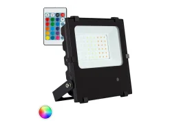 Ledkia Foco Proyector LED 30W 135lm/W IP65 HE PRO RGB Regulable RGB Negro Hot