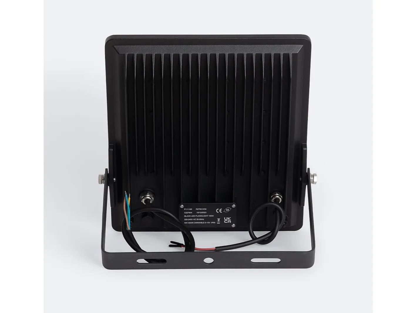 Ledkia Iluminación Exterior-Foco Proyector LED 150W Regulable 0-10V 170 lm/W IP65 ELEGANCE Slim PRO 3000K Asimétrica 120ºx50º Blanco Cálido Negro