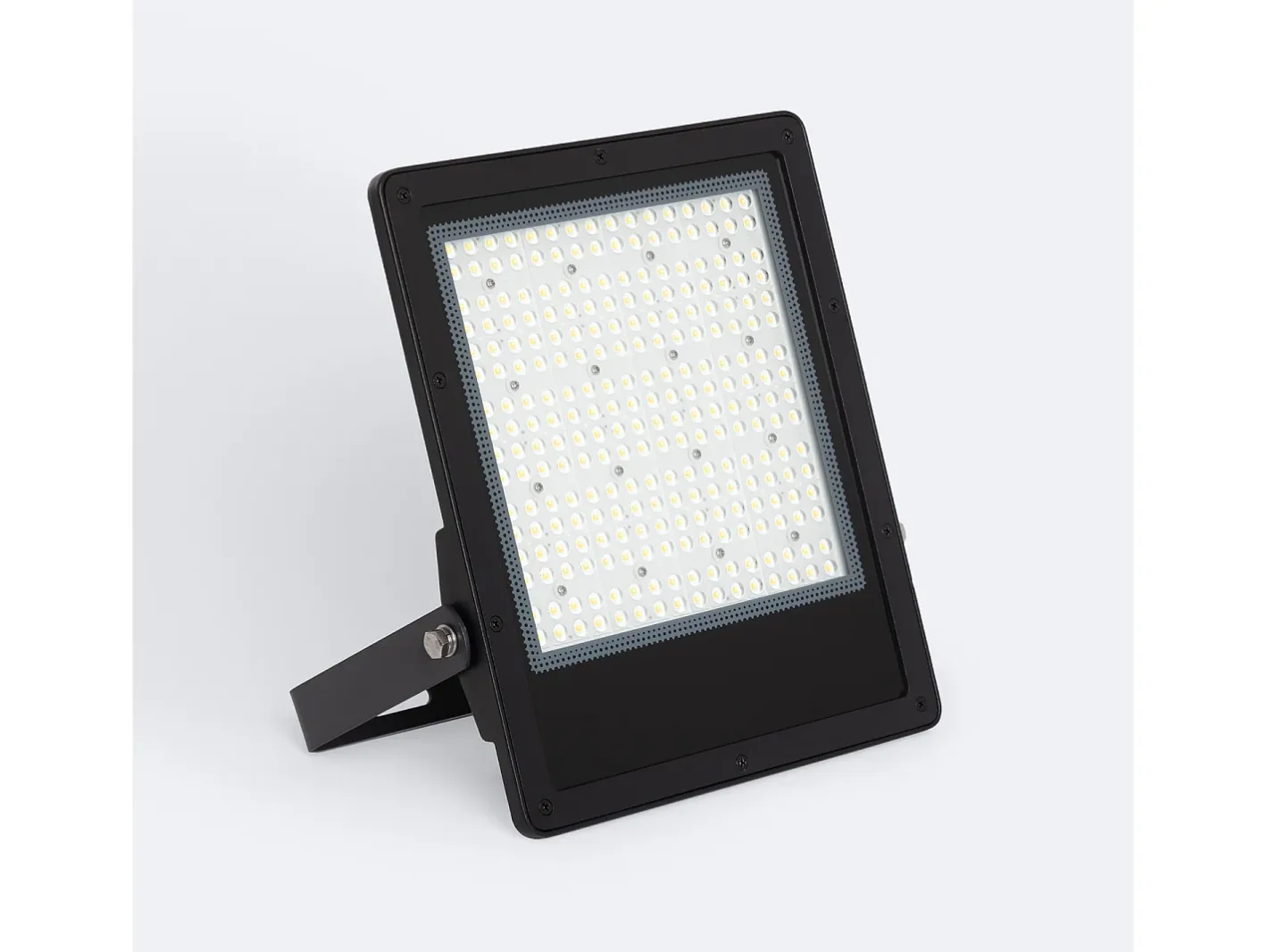 Ledkia Iluminación Exterior-Foco Proyector LED 150W Regulable 0-10V 170 lm/W IP65 ELEGANCE Slim PRO 3000K Asimétrica 120ºx50º Blanco Cálido Negro