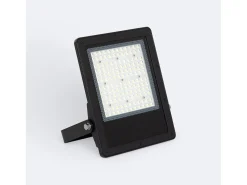 Ledkia Foco Proyector LED 100W Regulable 0-10V 170 lm/W IP65 ELEGANCE Slim PRO 3000K 30º Blanco Cálido Negro