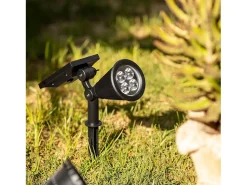 Ledkia Foco Solar Exterior LED RGB con Pincho Meillion RGB Negro Outlet