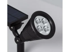 Ledkia Foco Solar Exterior LED RGB con Pincho Meillion RGB Negro Outlet