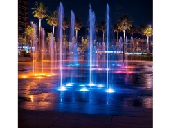 Ledkia Iluminación Exterior-Foco Sumergible LED RGB 3W Superficie 12V DC Inox RGB Plateado