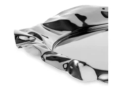 Alessi FOIX, Bandeja redonda en acero cromado, Plateado