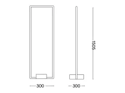 Ideal Lux Lámpara De Pie-FRAME PT, lámpara de pie LED, Blanco