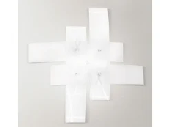 Aplique Para Pared-Frida - Aplique de 4 luces E27 de cristal satinado - Estructura cromada, IP20, máx. 4x52W, bombillas excluidas, ancho 91cm Blanco