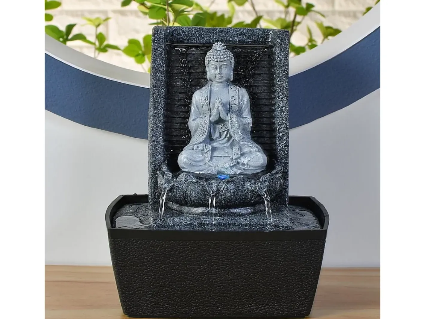 Hot Zen Light Fuente de Buda en la Meditación del Nirvana Gris