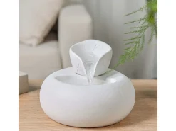 Zen Arôme Estatua-Fuente de diseño cerámico Toby Blanco