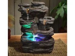 Hot Zen Light Fuente de interior Pietra con iluminación LED Marru00f3n