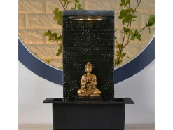 Sunchine Fuente de resina de Buda Zenitude Negro