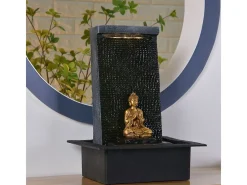 Sunchine Fuente de resina de Buda Zenitude Negro