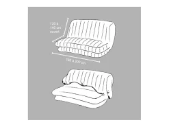 Douceur d'intérieur Funda acolchada para clic-clac 140 x 200 cm Gris claro Outlet