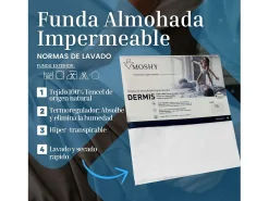 Funda Almohada Dermis Individual Antiácaros Transpirable 150 cm Blanco Hot