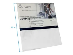 Funda Almohada Dermis Individual Antiácaros Transpirable PU 105 cm Blanco