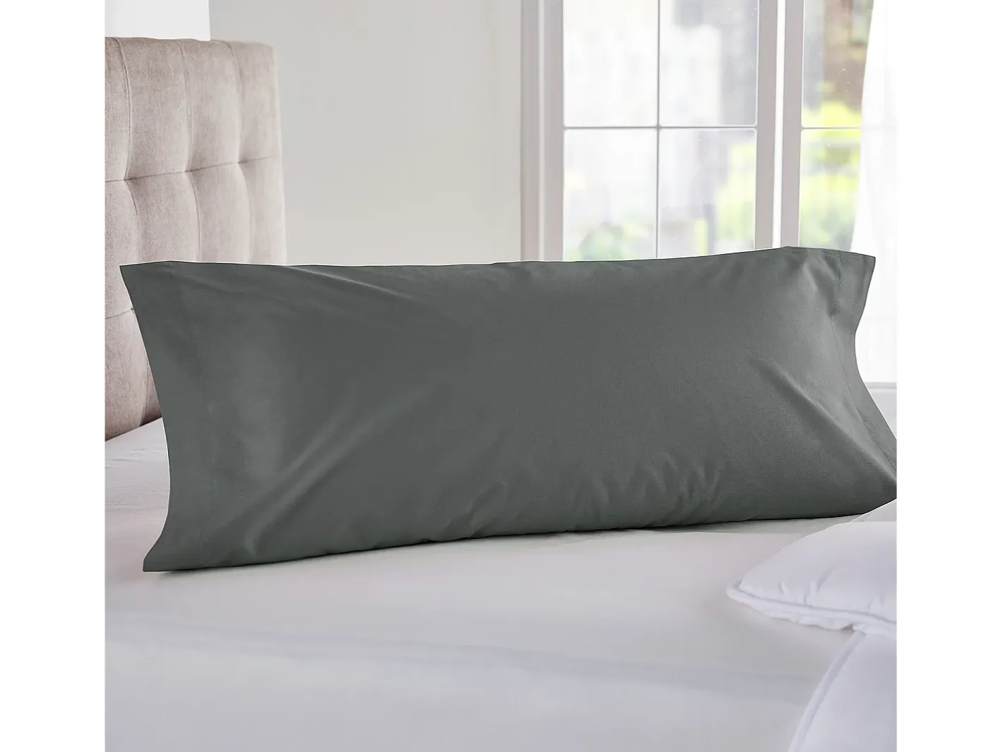PIKOLIN Ropa De Cama-Funda almohada 90x45cm | HOME | 100% Algodón | Gris