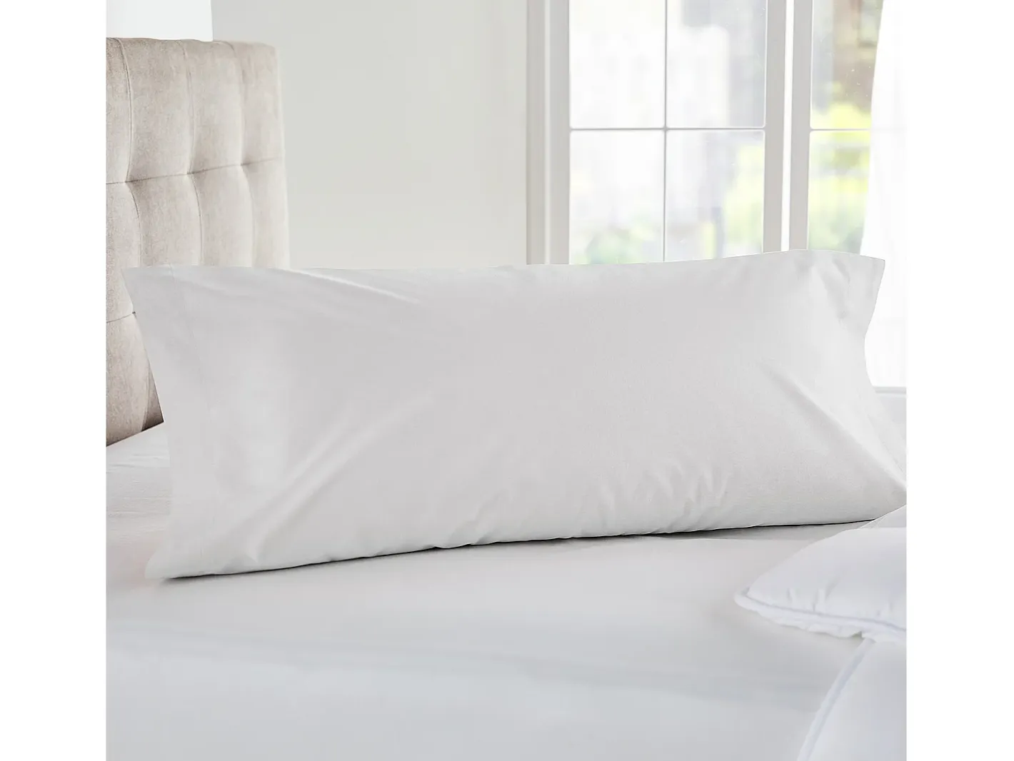PIKOLIN Ropa De Cama-Funda almohada 90x45cm | HOME | 100% Algodón | Blanco
