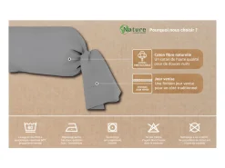 Online Soleil d'ocre Funda de algodón 45x185 cm PERCALE antracita Gris antracita