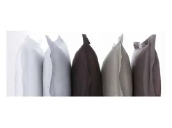 Housse De Rêve Ropa De Cama-Funda de almohada 100% algodón 75x75 cm Oscuro Gris