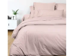Clearance Soleil d'ocre Funda de almohada americana en percal de algodón 50x75 cm CAMILLE , por Songe de Camille Rosa