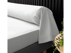 Promo Linge Funda de Almohada de Algodón Percal 85x185cm Certificado Oeko-Tex Blanco Outlet
